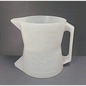 Vintage Westland Plastics Wet Dry Measuring Cup Double Sided White 1 Cup